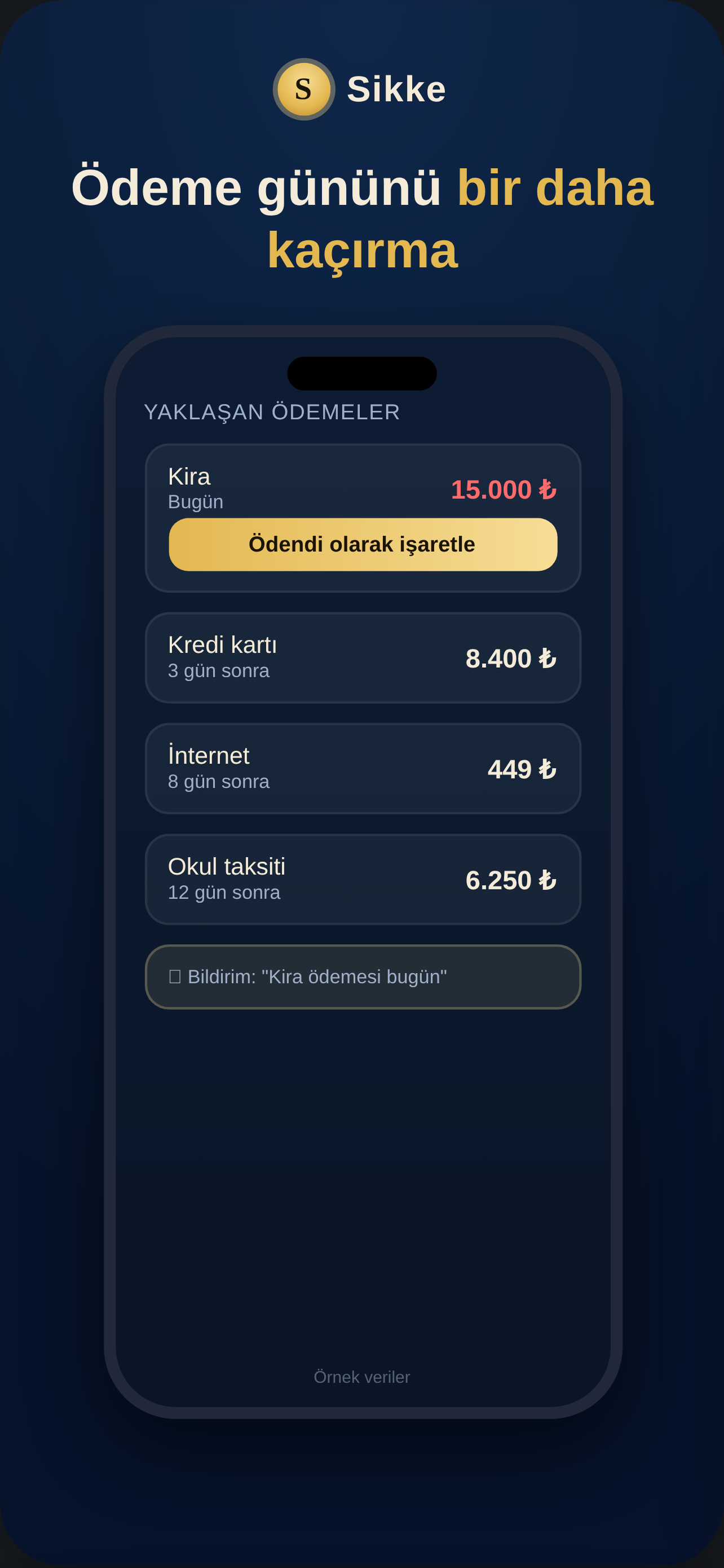 Ödeme hatırlatma